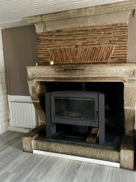Maison de village, espace jour 80 m², séjour avec