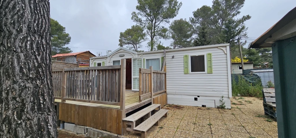 Mobil-home, terrain, habitation legere, chalet, 3