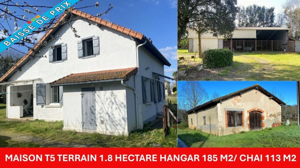 #maison #landes #hangar #dépendance #saint justin