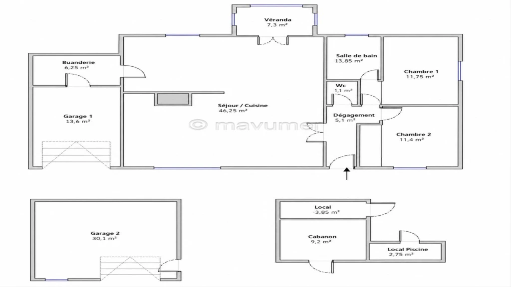 Maison provençale T4 de plain pied avec piscine et dépendance aménagée, sur 1500m² de terrain - 83470 Seillons Source d'Argens n°11