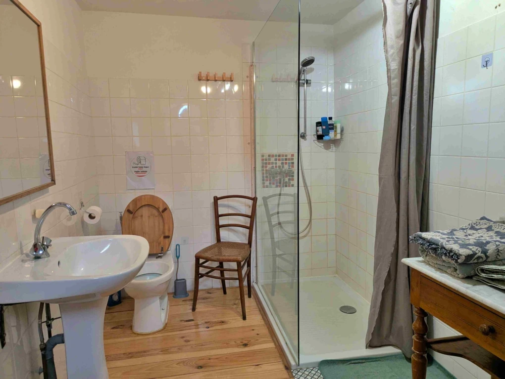 salle d'eau avec wc à MERRY SUR YONNE