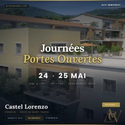 PORTES OUVERTES - T3 traversant avec terrasse et vue dégagée à Cogolin 1