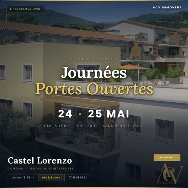 OFFRES EXCLUSIVES sur ce T3 de 65 m² avec terrasse et vue dégagée sur Grimaud à Cogolin 3
