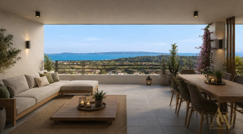 T3 d'exception vue mer belle terrasse Bormes Les Mimosas 2