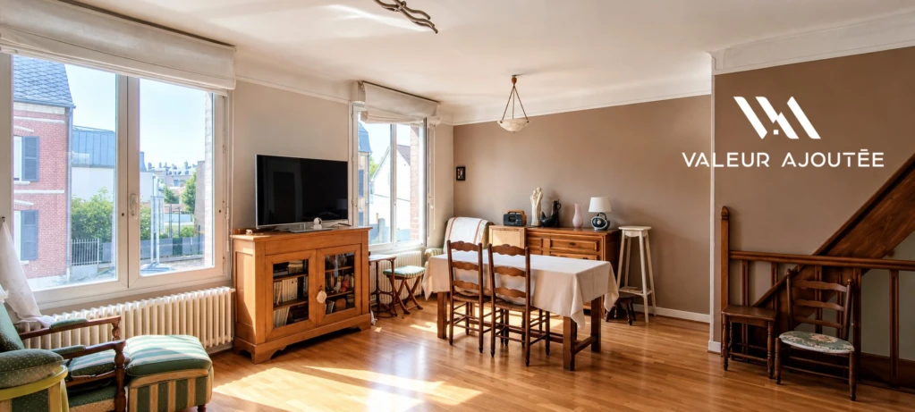 Projection non contractuelle générée par l'IA - Mobilier non présent dans le bien