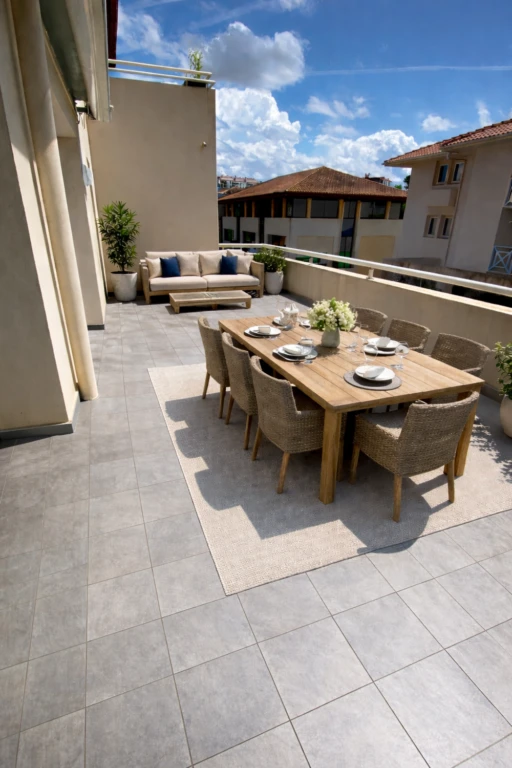 Terrasse avec mobilier élégant