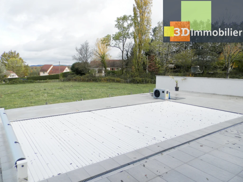 VUE PISCINE CHAUFFÉE 4 X 8 m
