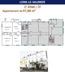 PLAN APPARTEMENT DE 67.88 M²