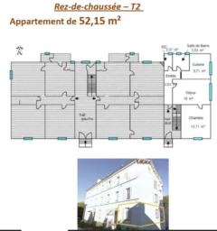 PLAN APPARTEMENT 52.15 M²