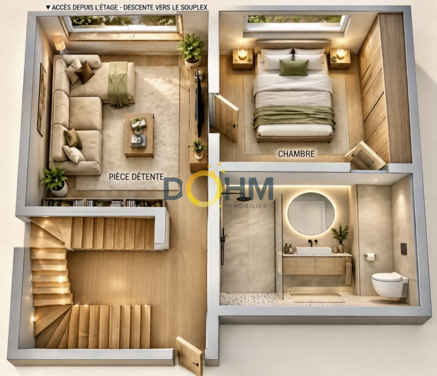 PLAN AMENAGEMENT POSSIBLE SOUS-PLEX