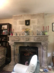 Cheminée en pierre de Volvic