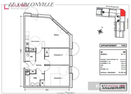 A VENDRE APPT T3 LUMINEUX AVEC 2 PARKINGS 2