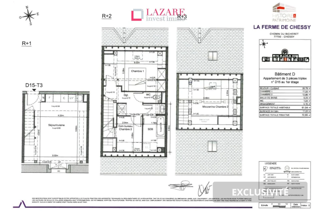 A VENDRE T3 Triplex-CHESSY (77) 2