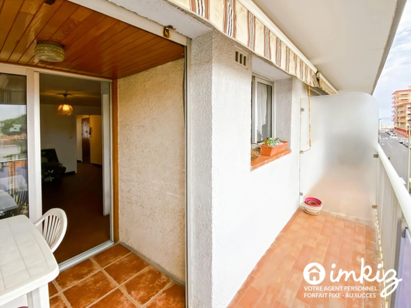 T2 CANET-PLAGE – BALCON SUD – ASCENSEUR 17