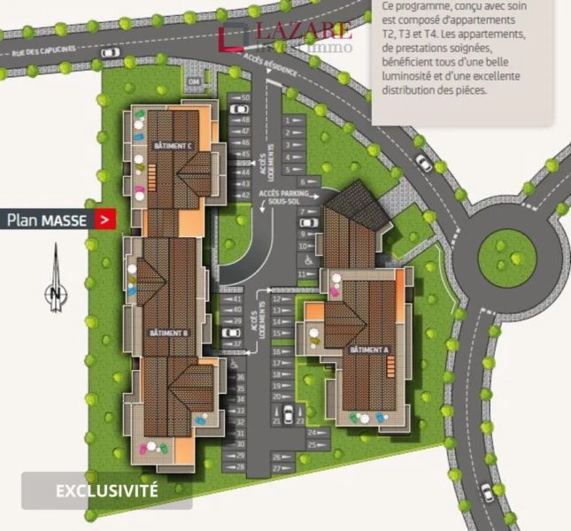 A LOUER T3 récent avec 2 parkings et une cave 5