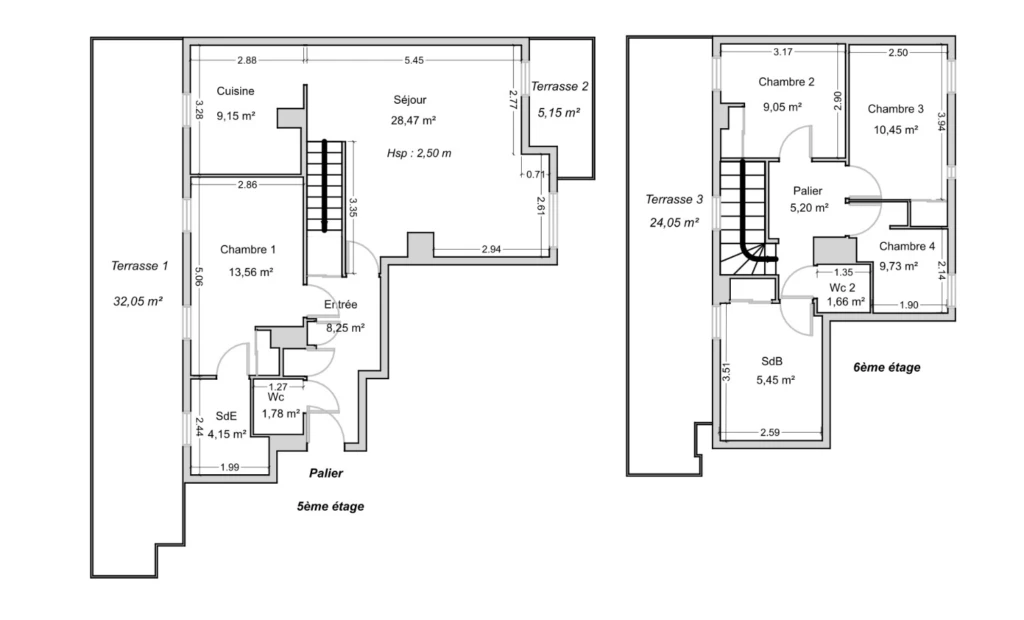 Duplex familial au dernier étage avec terrasses ! 17