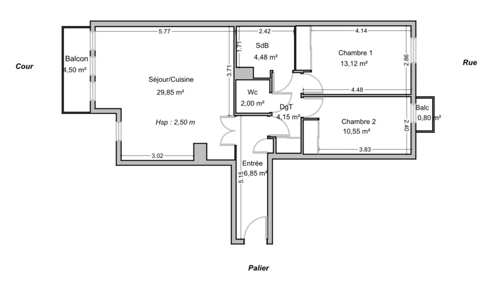 Appartement 3 pièces avec balcon plein Sud ! 10