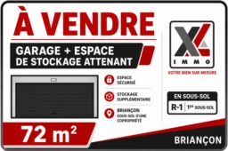 Garage fermé et vaste espace de stockage stockage 1