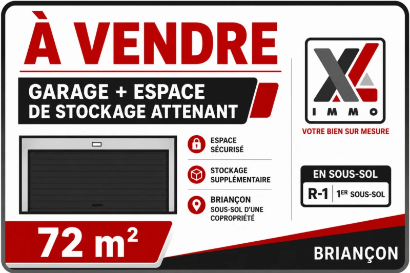 Garage fermé et vaste espace de stockage 1