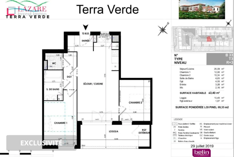 A LOUER T3 récent avec 2 parkings 10