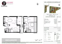 A LOUER  T3 Duplex récent 2