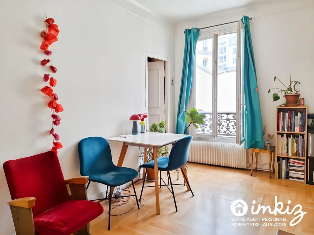 Paris 19ᵉ 2 pièces 30 m² calme sur cour 1
