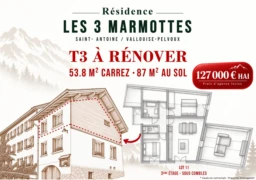 PELVOUX - Appt T3 de 87 m² à rénover 1