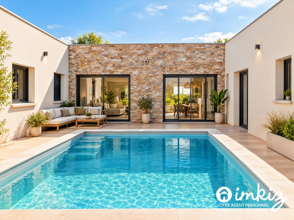 Maison contemporaine 6 pièces avec piscine 1