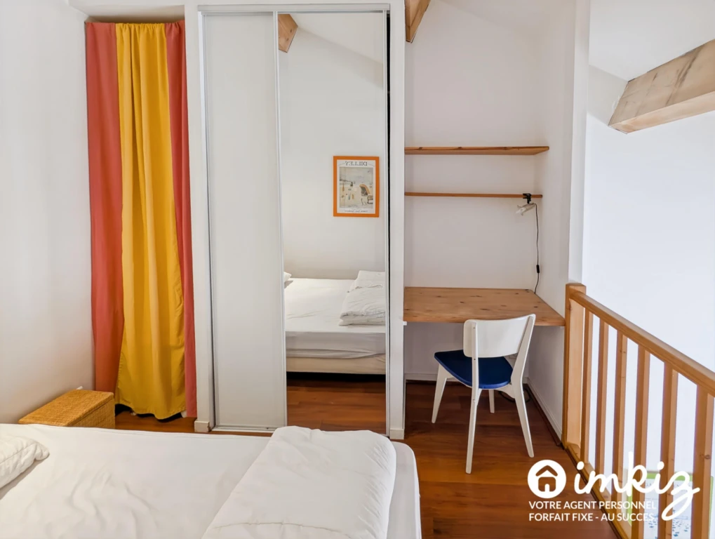 Studio 33m² 1 chambre mezzanine vue sur canal 7
