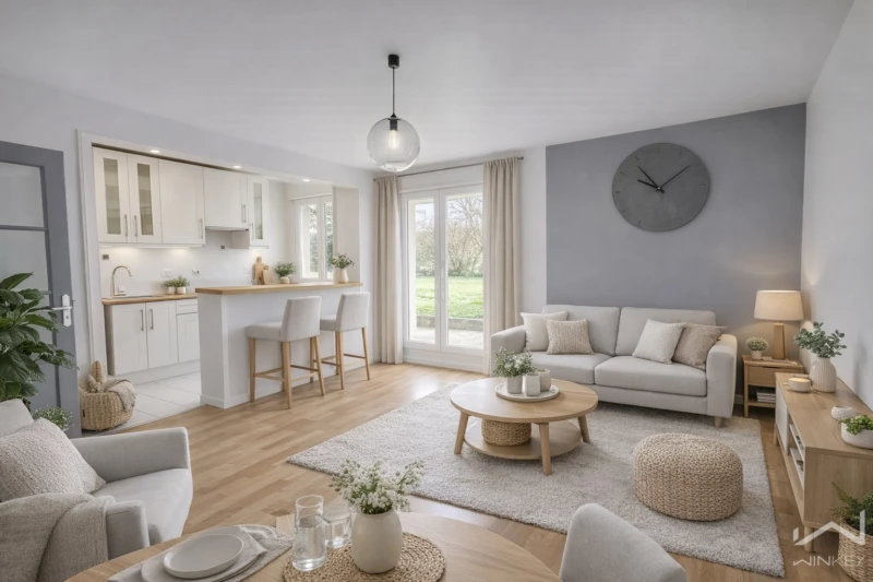 Home standing naturel et chaleureux